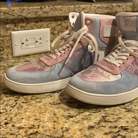 Louis Vuitton Shoes Pink And Baby Blue Louis Vuitton High Top